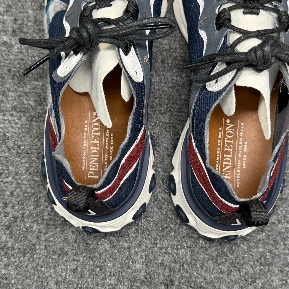 Nike React‎ Element 55 Pendleton Running Shoes Women's 8.5 Blue Retro Athletic